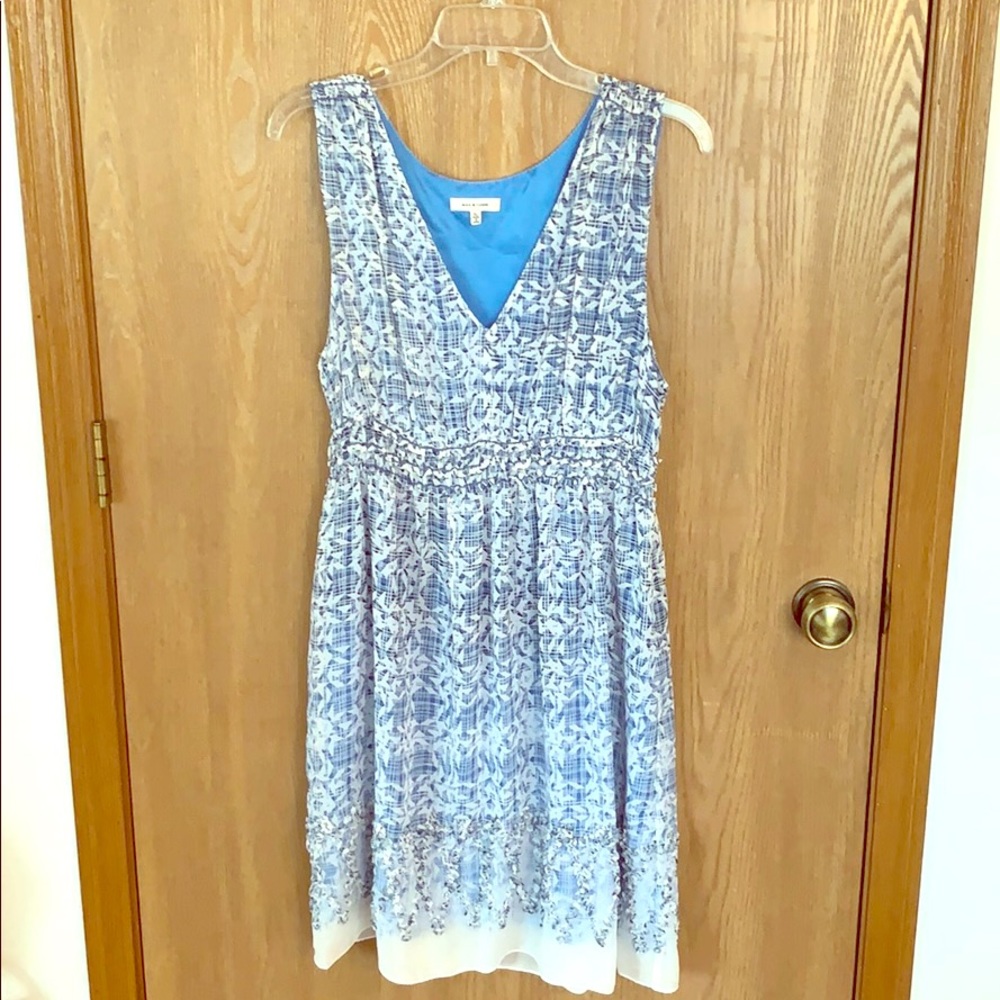 Beautiful light blue and white dress